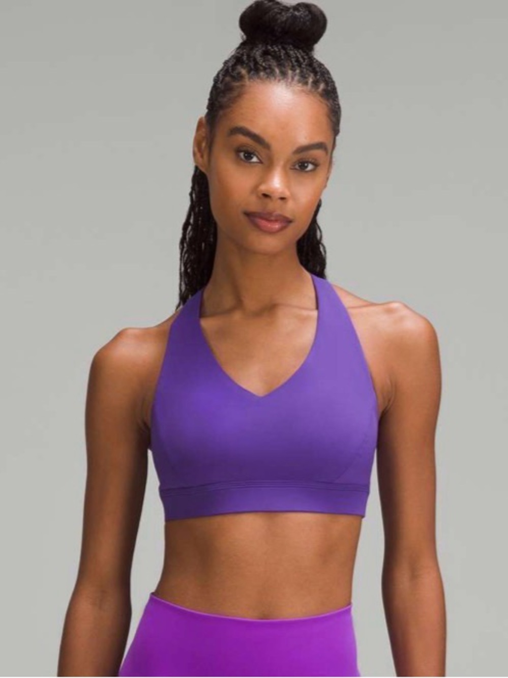 BN Lululemon Envital Bra Purple Petrol size 8
